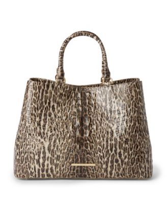 Denise Melbourne Leather Carryall Extra-Large Satchel Handbag