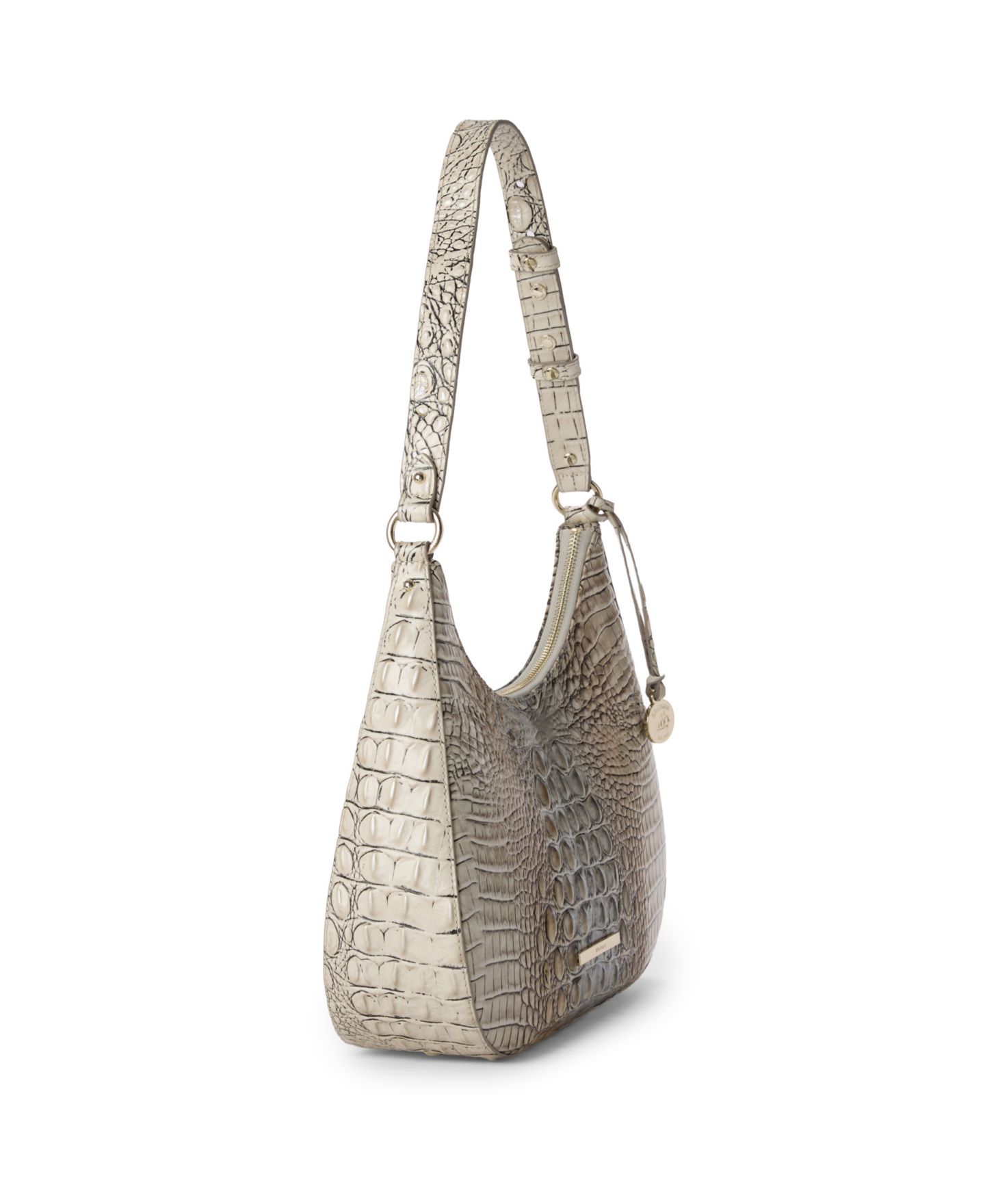 Женская сумка Brahmin Stephie Melbourne Ombre Medium Leather Shoulder, цвет: Fossilized — фото 3