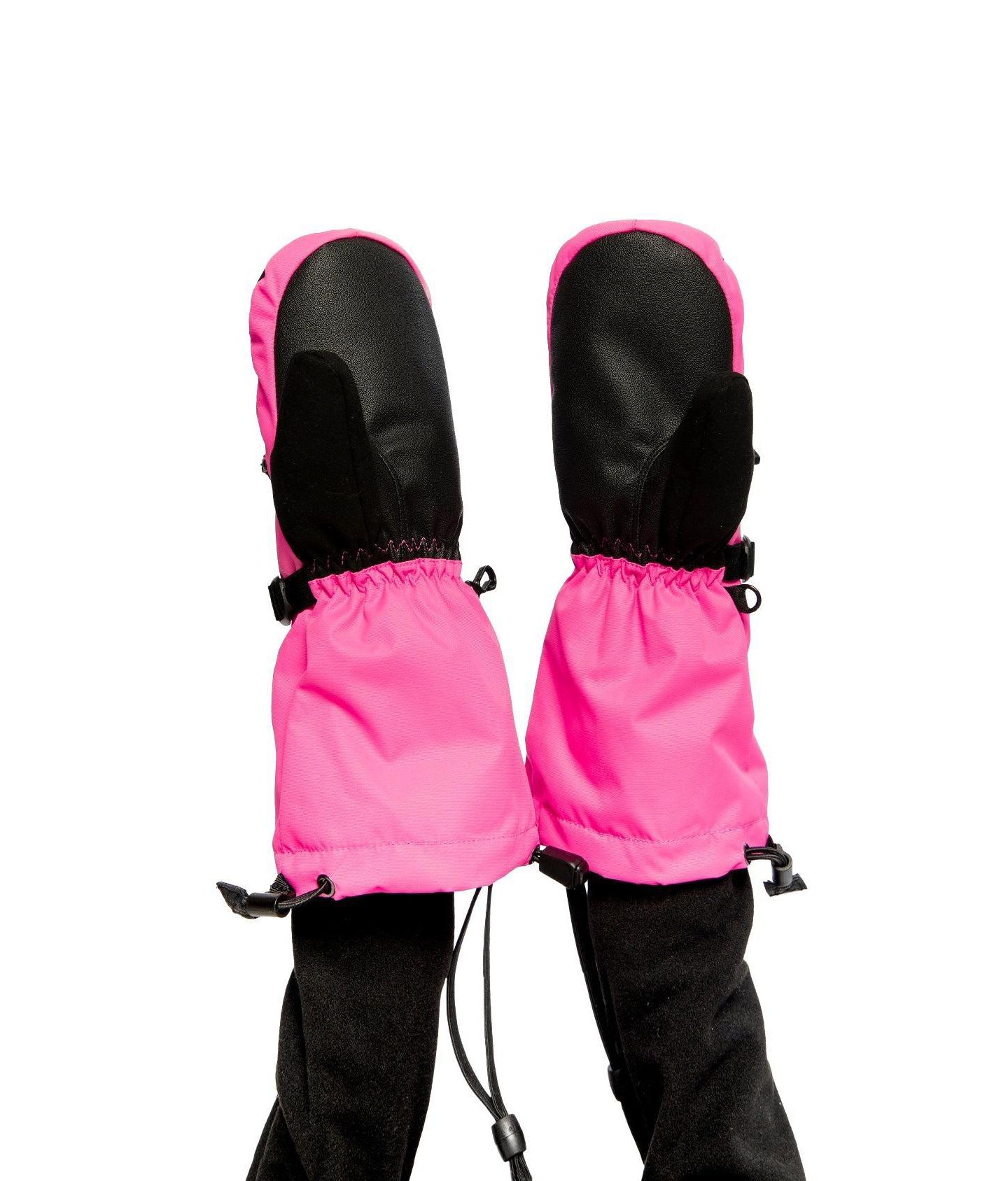 Перчатки Deux par Deux Teknik Winter Mittens для девочек, цвет: Яркий розовый — фото 3