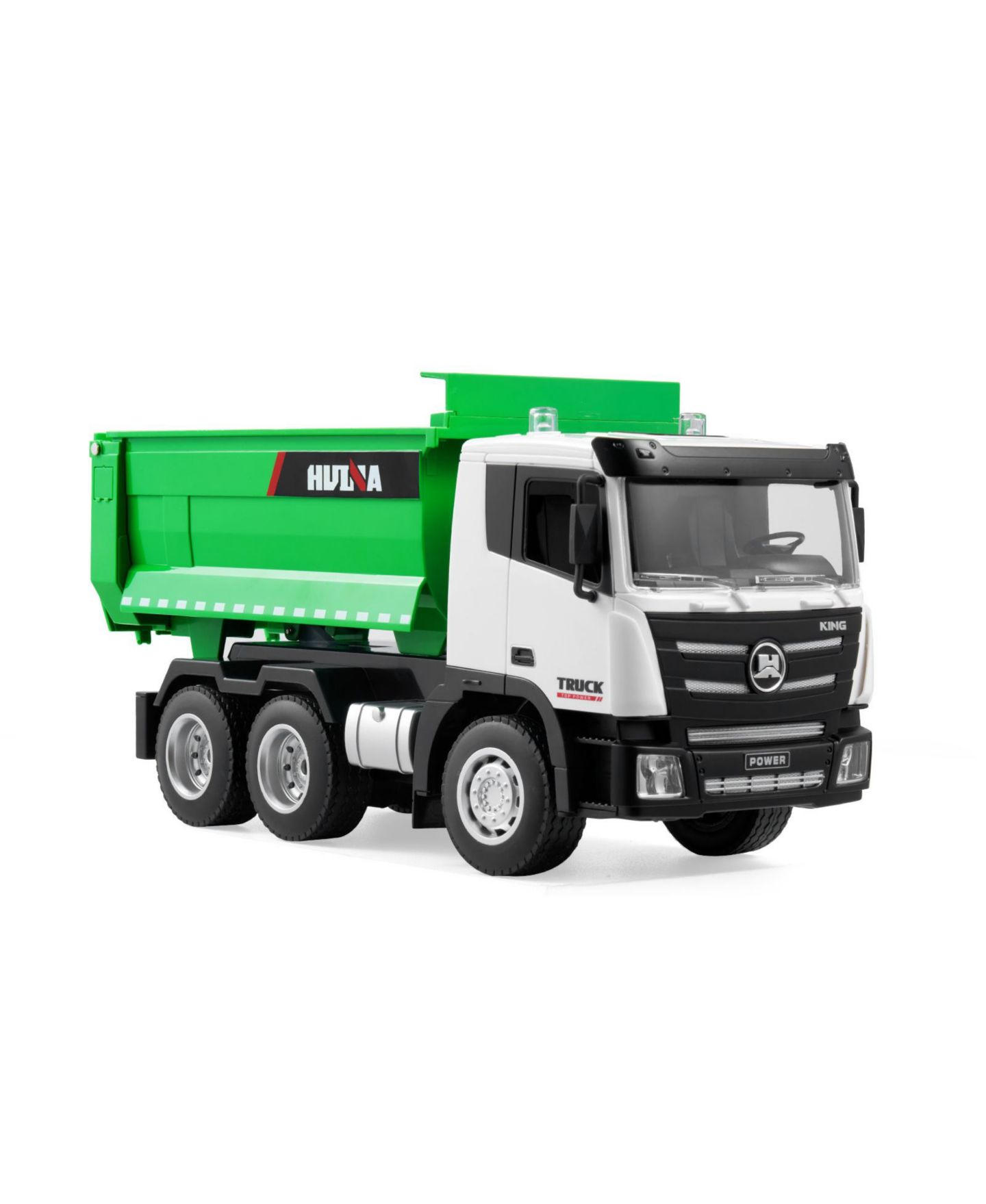 Детская игрушка SEVORLEY 1:18 Scale 9-Channel 4WD Remote Control Dump Truck, цвет: Зелёный / Белый — фото 9