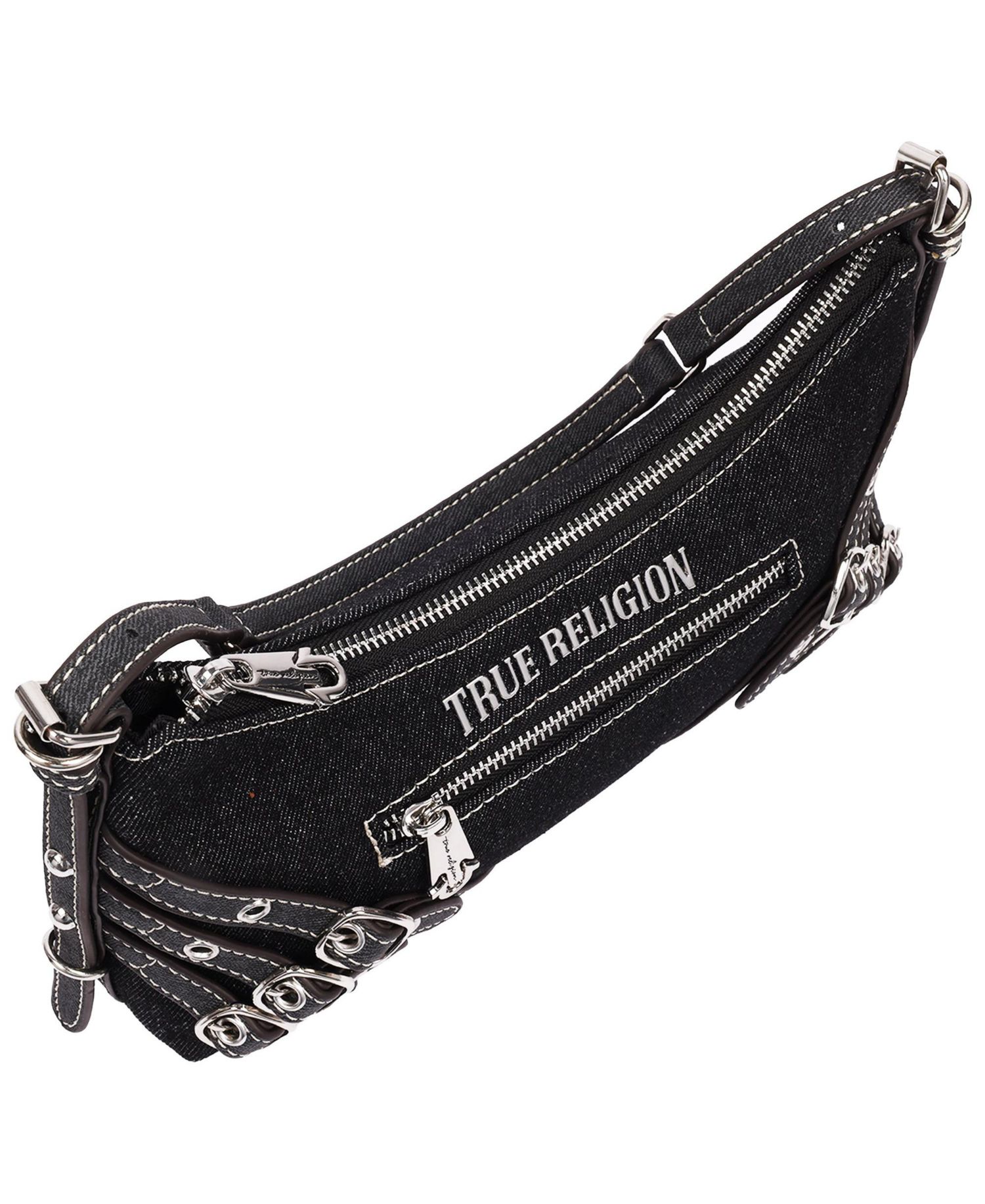 Women's Triple Straps Denim Shoulder Bag