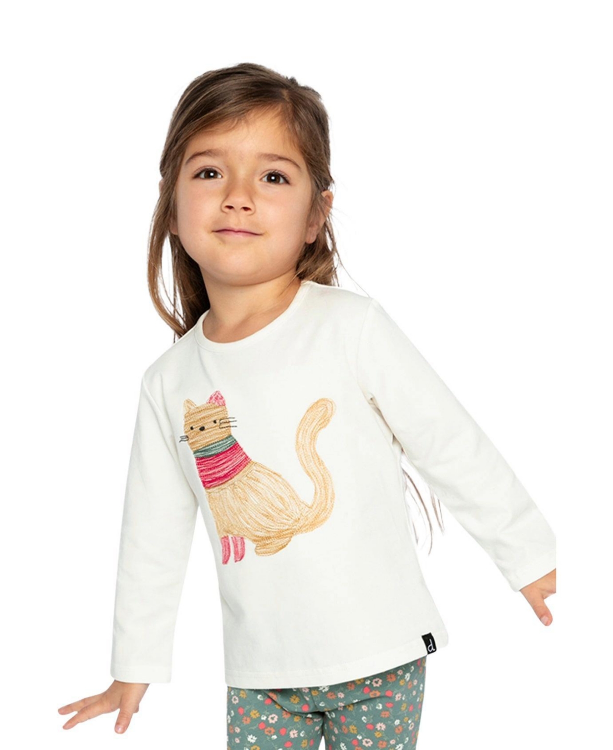 Deux par Little Girls 6-8 Cotton Long Sleeve T-Shirt
