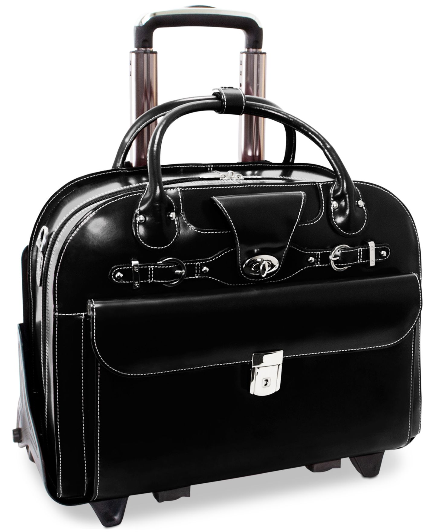 Сумка McKlein Roseville Detachable Wheeled Briefcase, цвет: Чёрный — фото 1