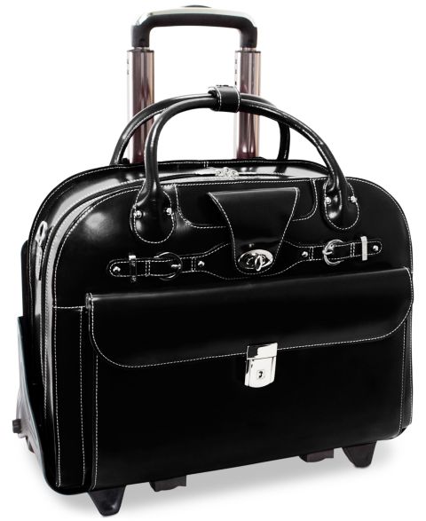 Сумка McKlein Roseville Detachable Wheeled Briefcase, цвет: Чёрный