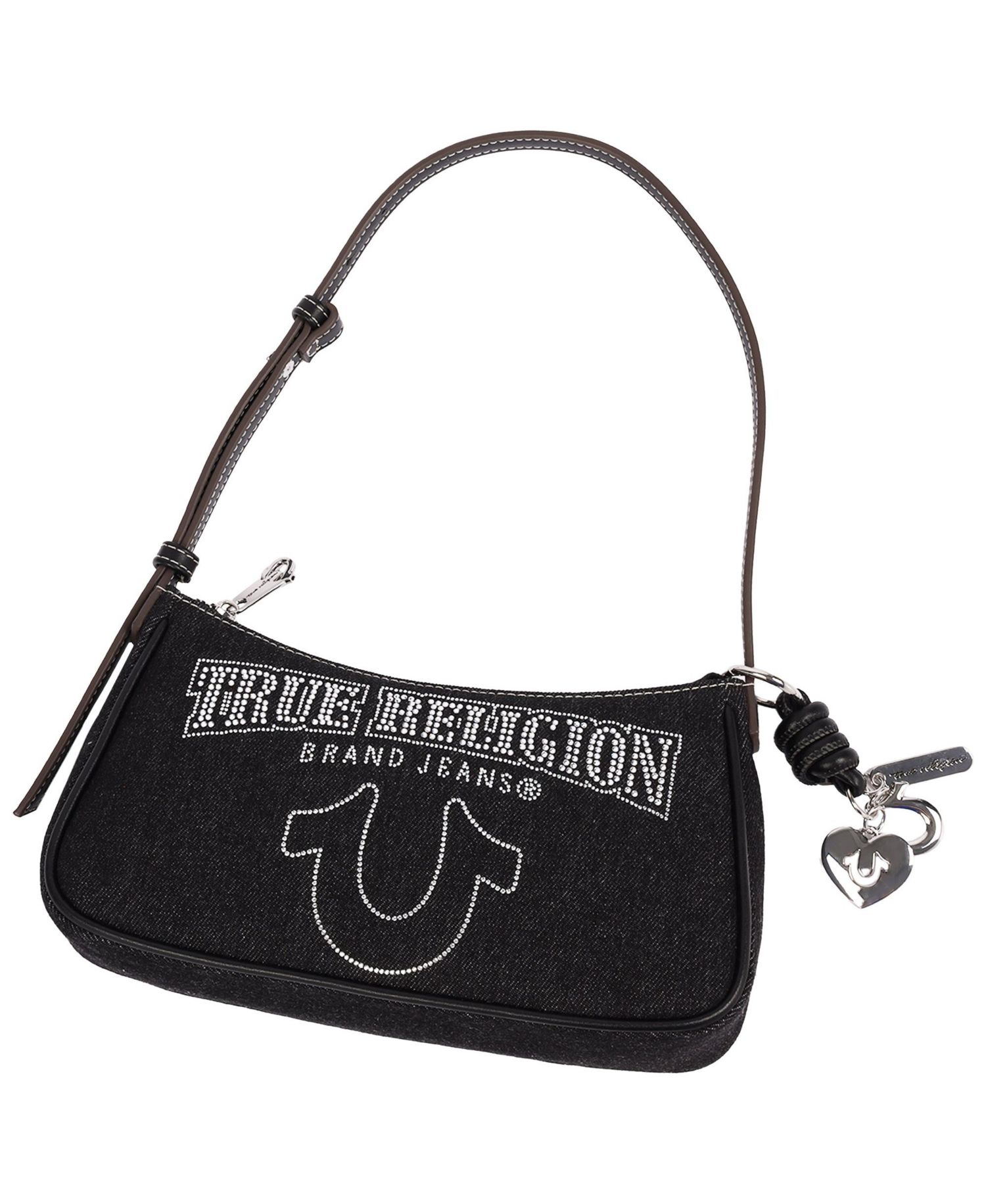 Women's Bling Logo Denim Shoulder Bag