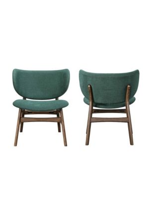 Adler Wood and Fabric Lounge Chair