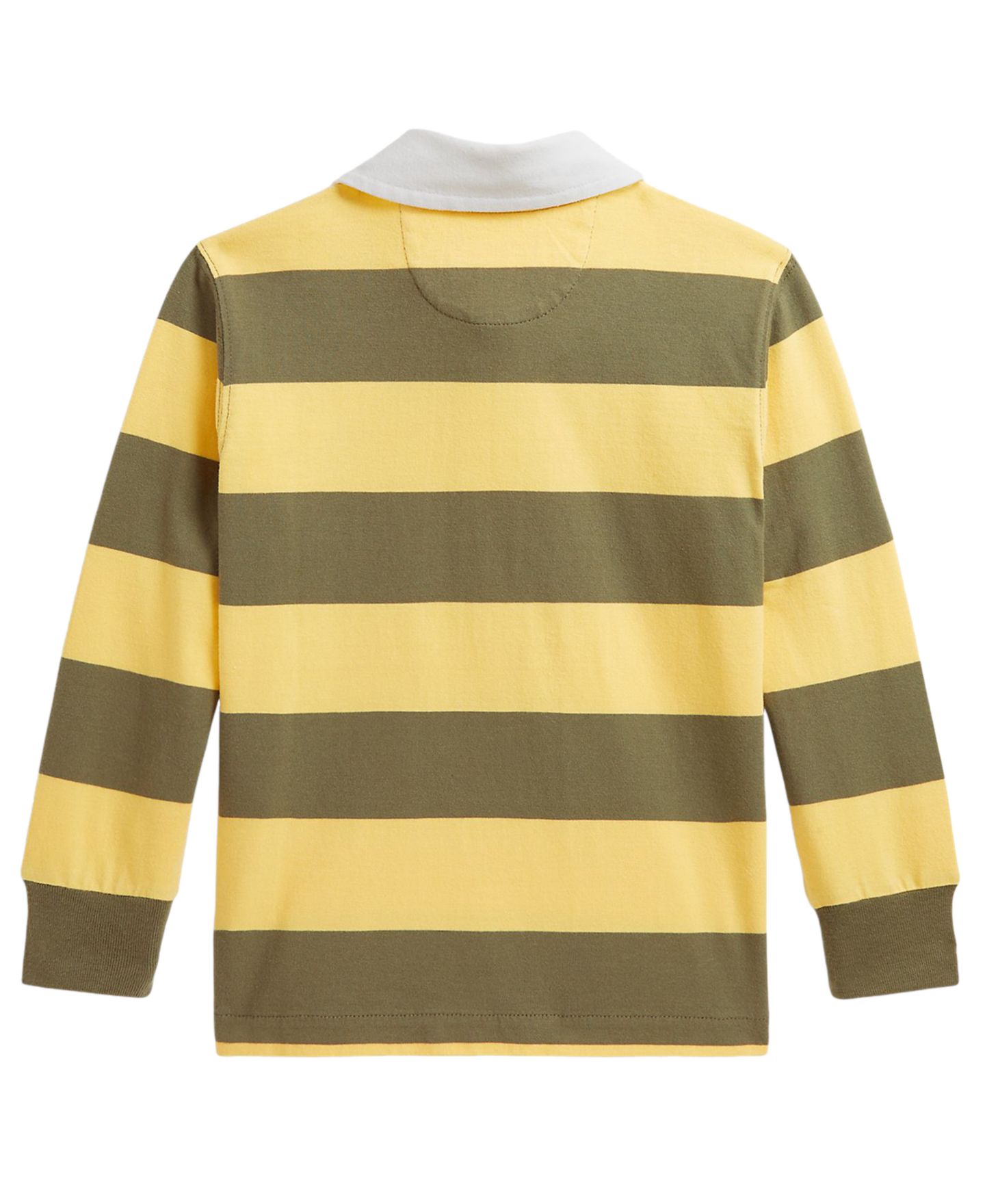 Рубашка Polo Ralph Lauren Iconic Long-Sleeve Rugby Shirt для мальчиков, цвет: Пляжный жёлтый / Оливковый — фото 6