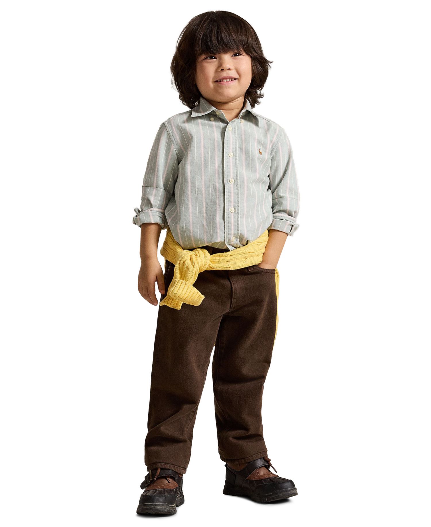 Boys' 2T-7 Striped Long-Sleeve Oxford Shirt
