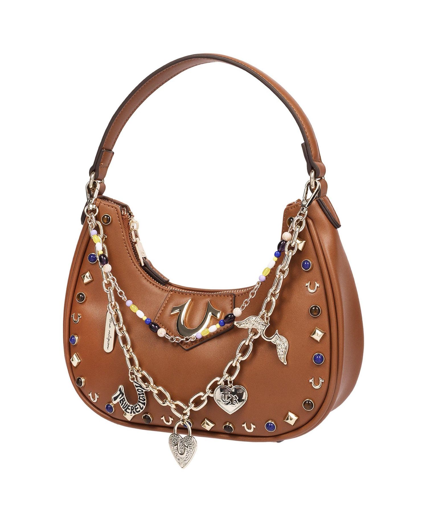 Women's Chain and Studs PU Hobo Bag