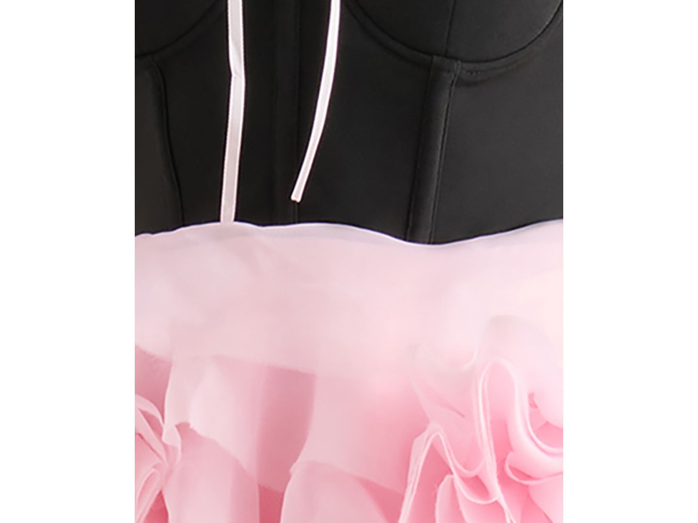 Женское платье Betsey Johnson Juniors' Sweetheart Tiered Mini, цвет: Чёрный розовый — фото 5