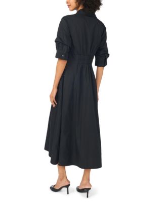 button up dress long Women Down Cotton Linen Shirt Casual 3/4 Rolled-Up Sleeve Side Split Button Down Maxi Shirt Dress Grey at Amazon Women's Clothing store length 34.3 in Button Down Dress - Macy's