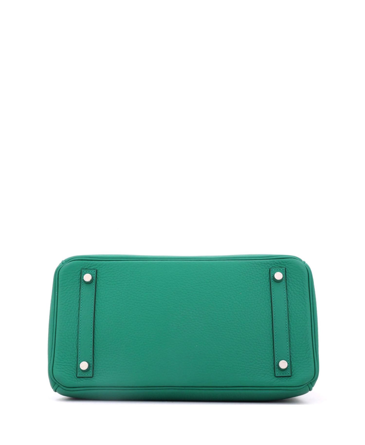 Birkin 30 Handbag Verso Clemence with Palladium Hardware