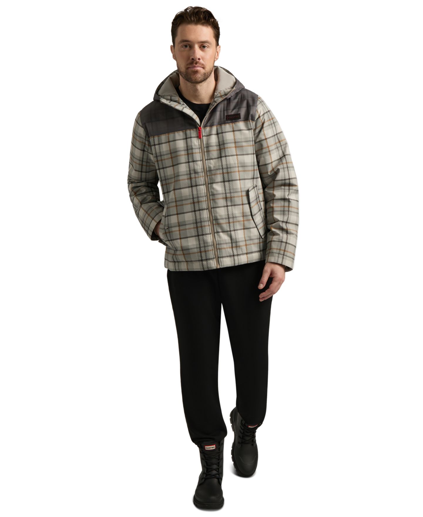 Мужская куртка Hunter Zipper-Front Plaid Print, цвет: Rockridge — фото 2