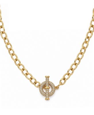 Cubic Zirconia Toggle Necklace