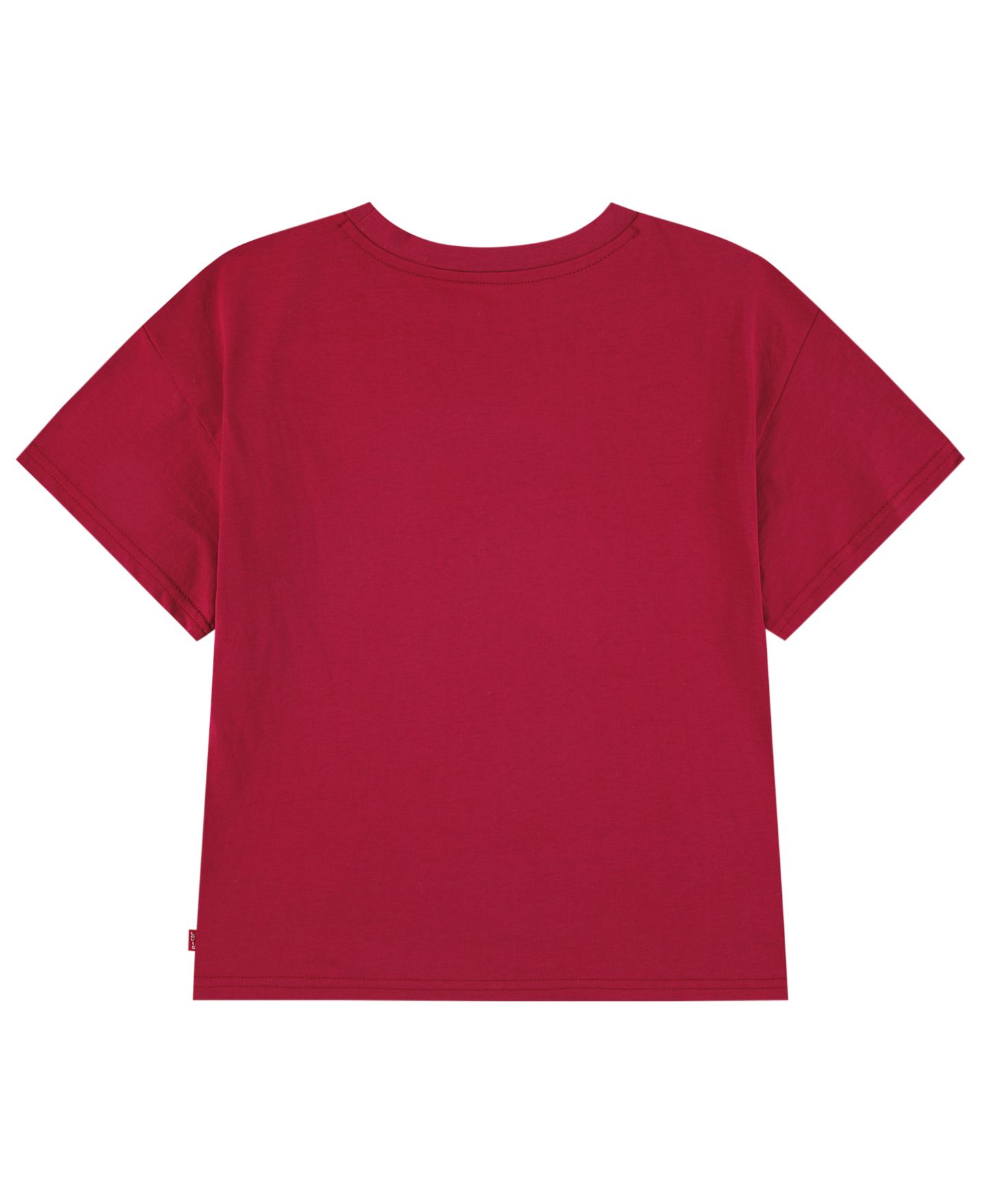 Футболка Levi's Patches Oversized T-Shirt для девочек, цвет: Глубокий бордово-красный — фото 2