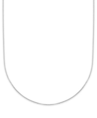 Diamond-Cut Box Chain 16" Necklace in 10k White Gold