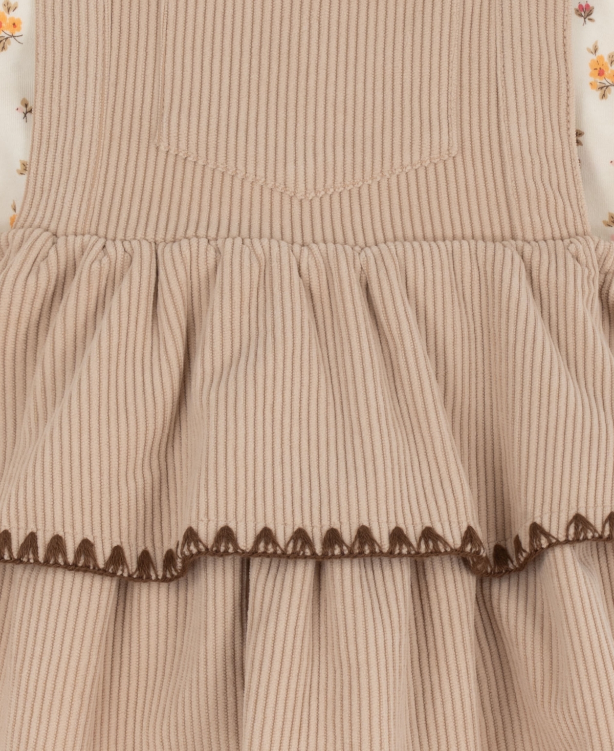 Rare Editions Baby Girls' Fall Corduroy Top and Romper, 2-Piece Set