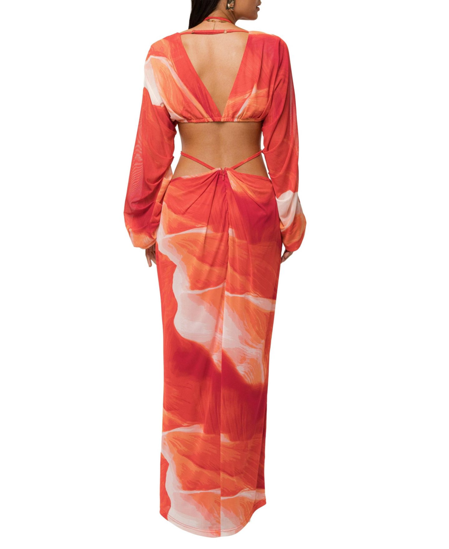 Женская юбка JLUXLABEL Hera Draped Maxi, цвет: Чёрный — фото 5