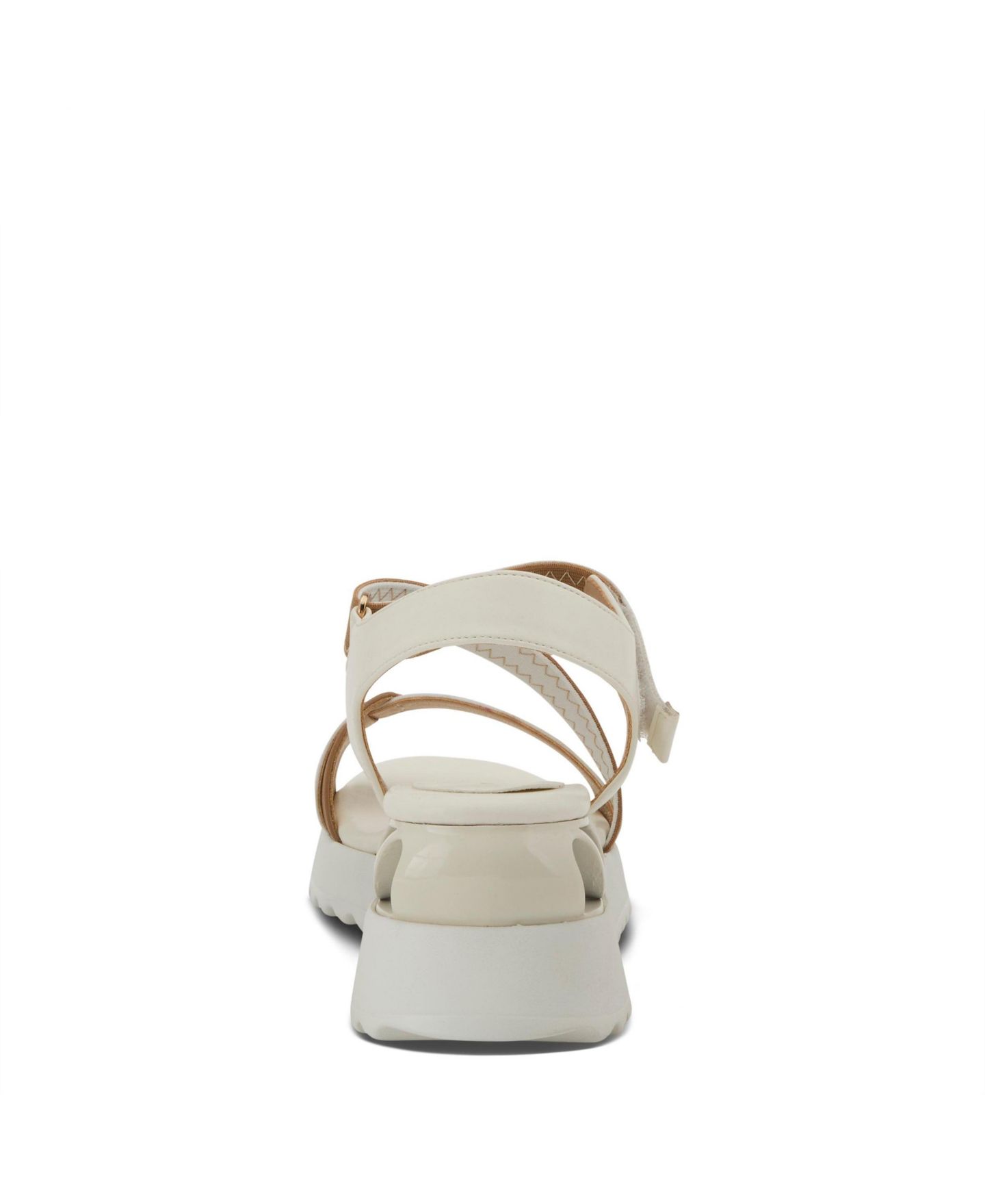Женские сандалии Azura Coolbeans Hook and Loop Sandals - Zigzag Stitching, Adjustable D-Ring Closure, Cushioned Footbed, цвет: Бежевый разноцветный — фото 4