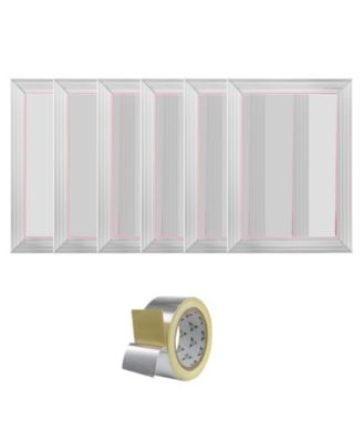 6-Piece Aluminum Silk Screen Printing Frames, 10 x 14 in, 156 Mesh