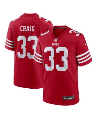 Men's Roger Craig Scarlet San Francisco 49ers Team Retired Game Jersey