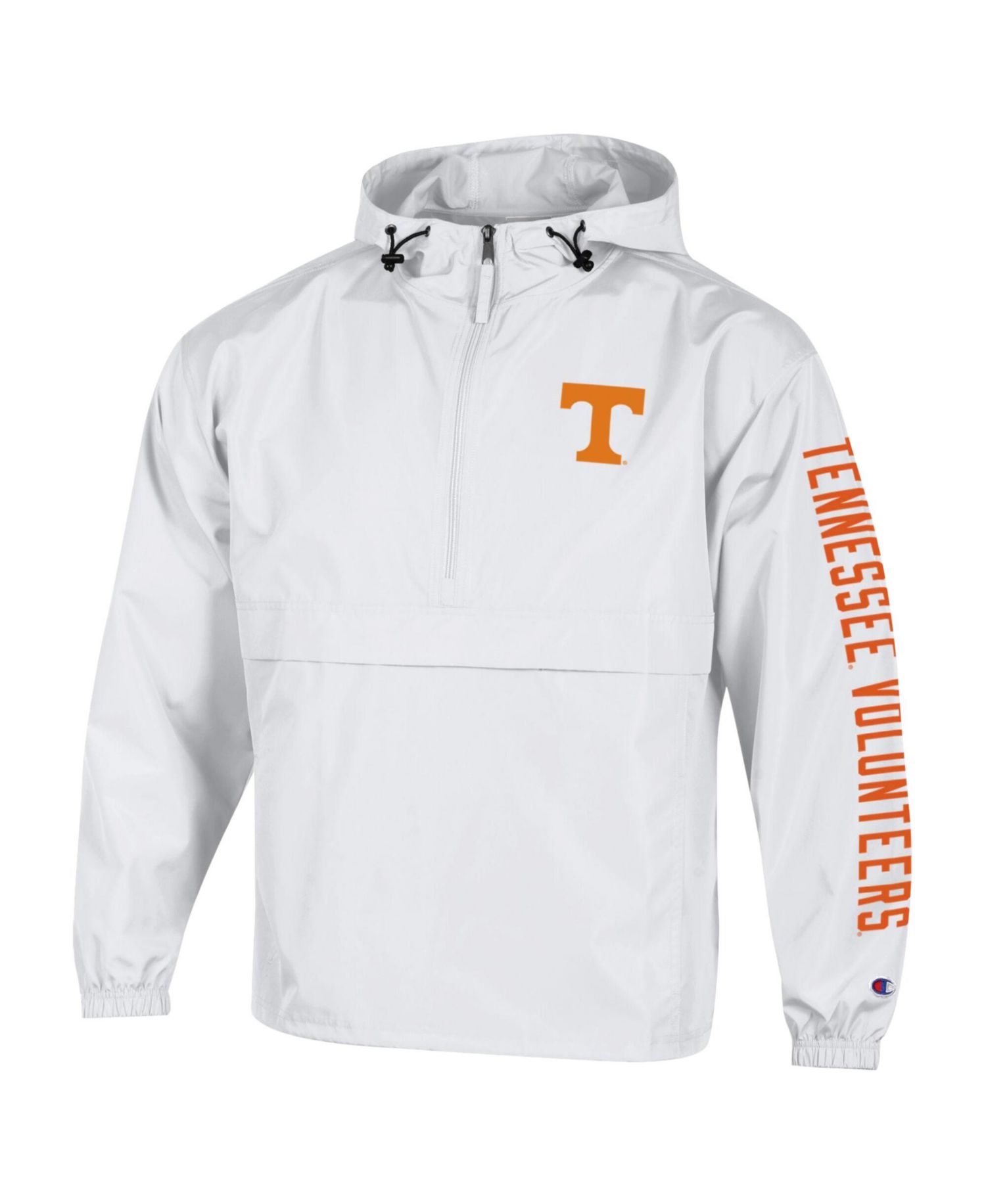 Men's White Tennessee Volunteers Cloud Packable Half-Zip Hooded Sweatshirt