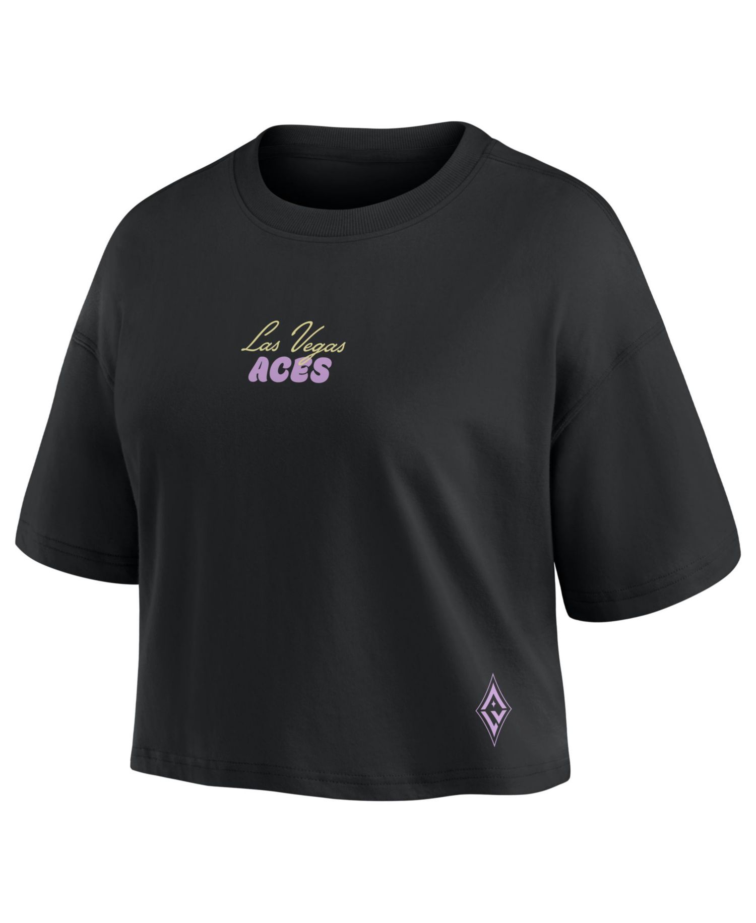 Women's Las Vegas Aces A'ja Wilson Name & Number Cropped T-Shirt
