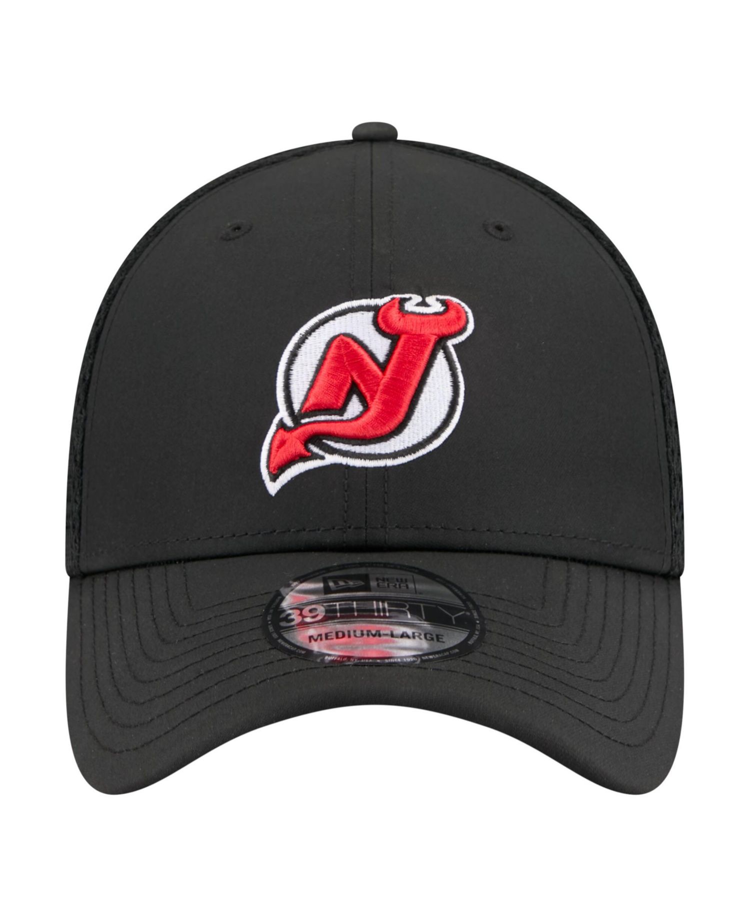 Men's Black New Jersey Devils Logo 39THIRTY Flex Hat