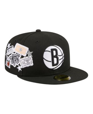 Men's Black Brooklyn Nets Team Collage 59FIFTY Fitted Hat