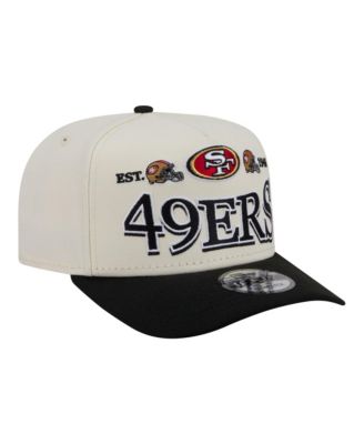Men's Cream/Black San Francisco 49ers A-Frame 9FIFTY Snapback Hat