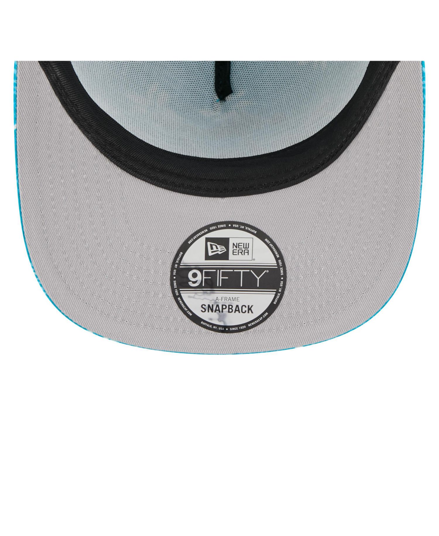 Men's Aqua Miami Dolphins Palm Print A-Frame 9FIFTY Snapback Hat