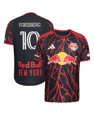 Men's Emil Forsberg Black New York Red Bulls 2026 The Rooted Kit On-Field Authentic Patch Jersey