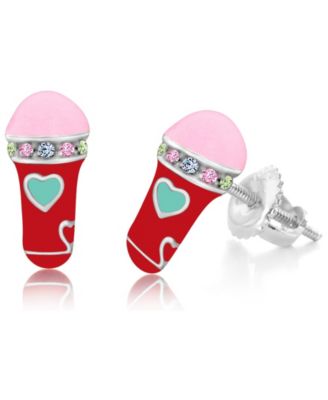 Kids Ice-cream Hypoallergenic Earrings for Girls with Surgical Titanium Screwbacks