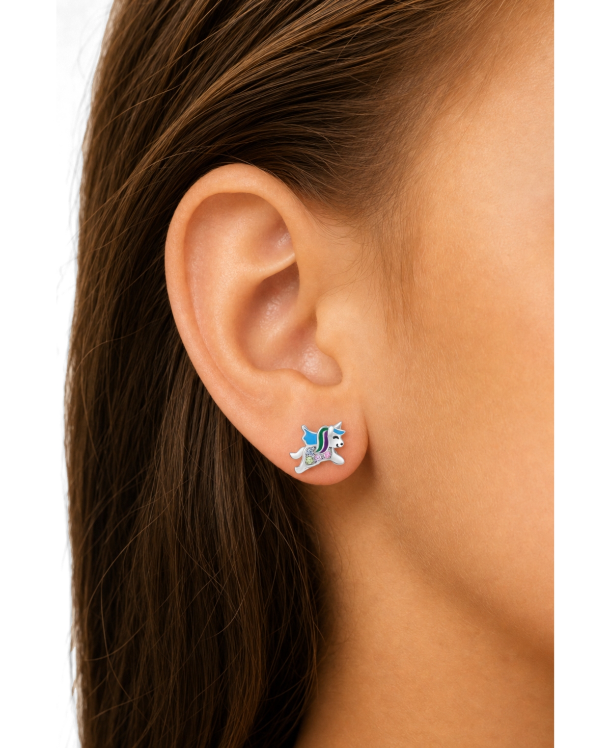 Chanteur Kids Unicorn Hypoallergenic Earrings for Girls with Surgical Titanium Screwbacks