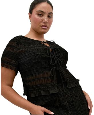 Women's Plus Size Emelia Shirred Top