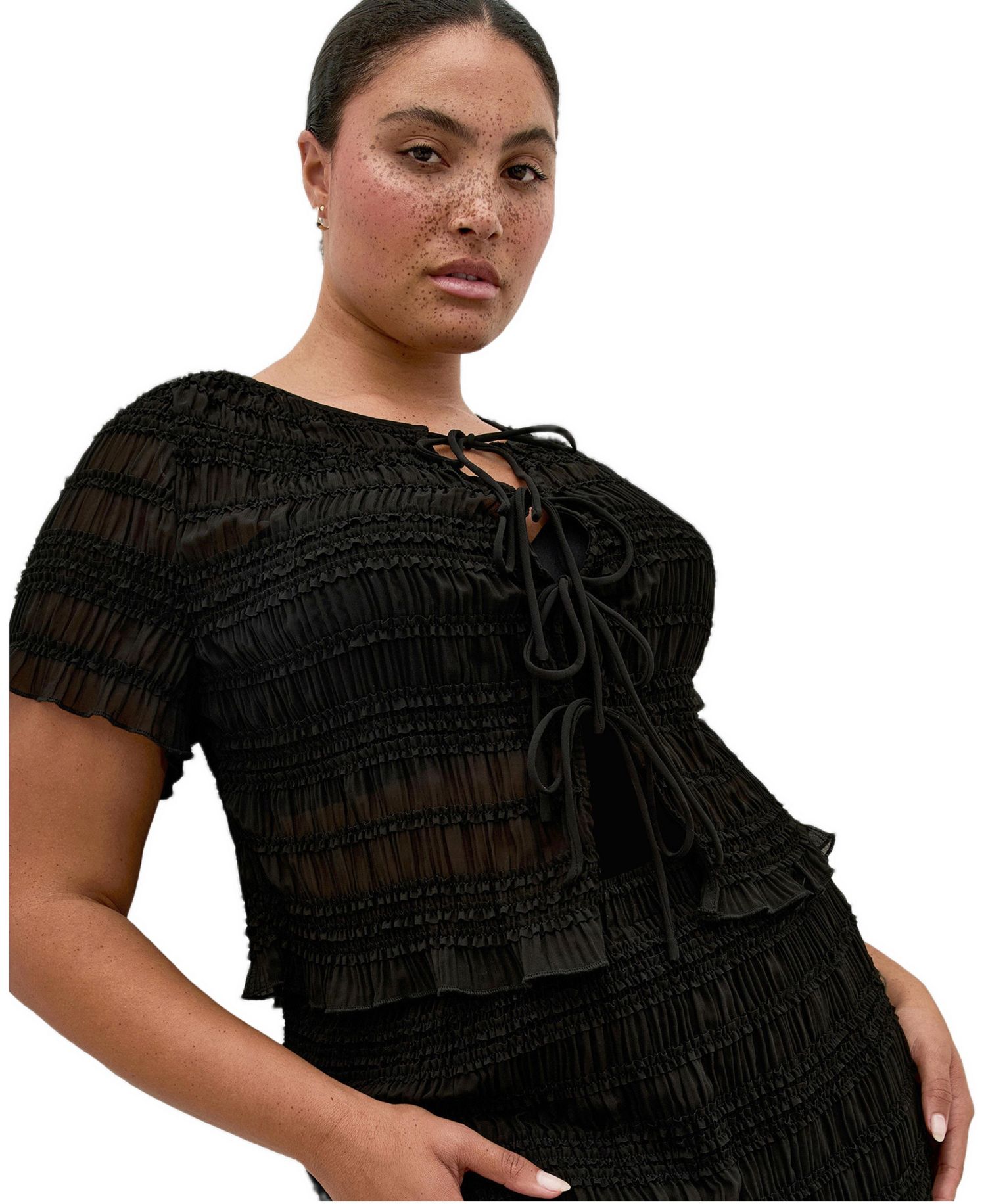 Women's Plus Size Emelia Shirred Top