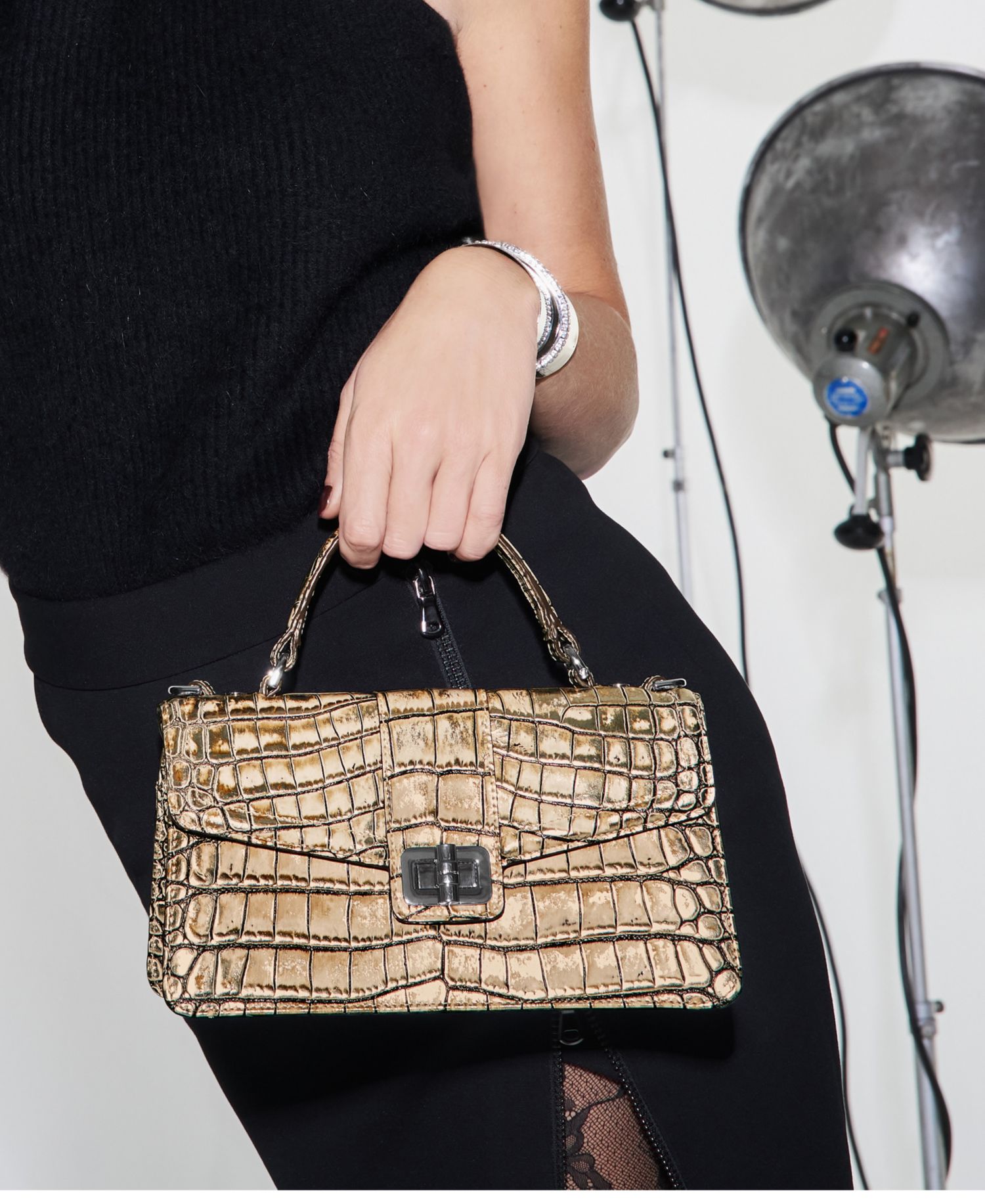 Genie Shale Leather Small Crossbody Bag