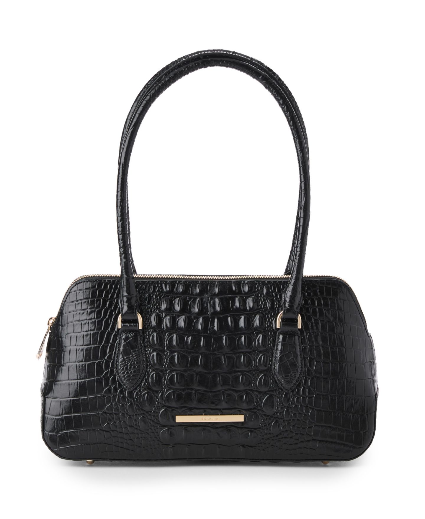 Женская сумка Brahmin Jennifer Melbourne Medium Leather Satchel, цвет: Чёрный — фото 1