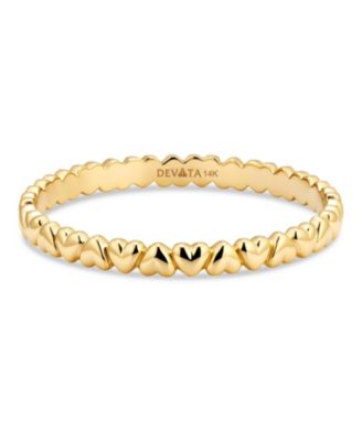 Heart Band Ring in 14K Gold