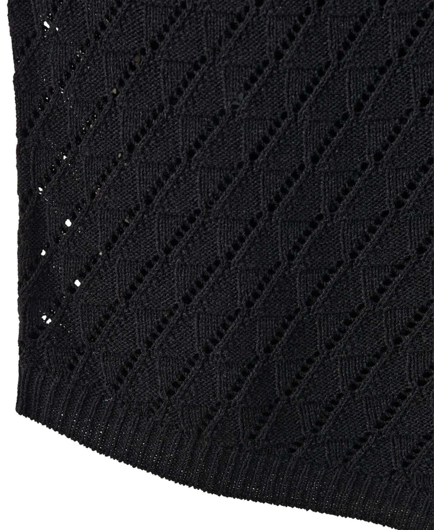 Женский топ Mango One-Shoulder Open-Knit Side-Slit, цвет: Чёрный — фото 8