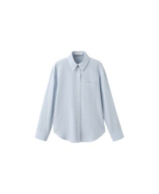 Women's Check Long-Sleeve Button-Up Shirt