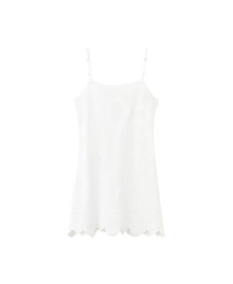 Women's Crochet Scalloped-Hem Sundress
