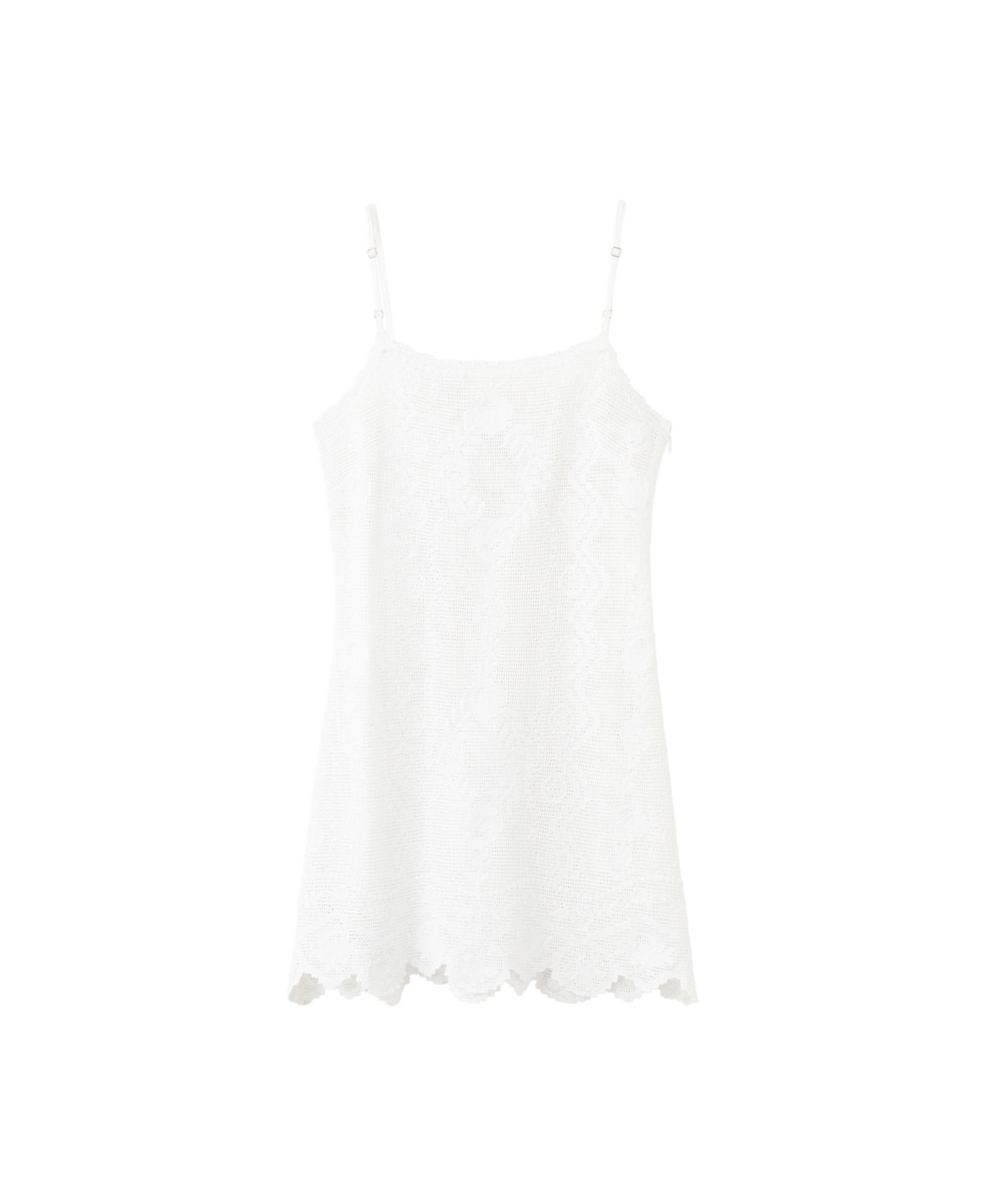 Women's Crochet Scalloped-Hem Sundress