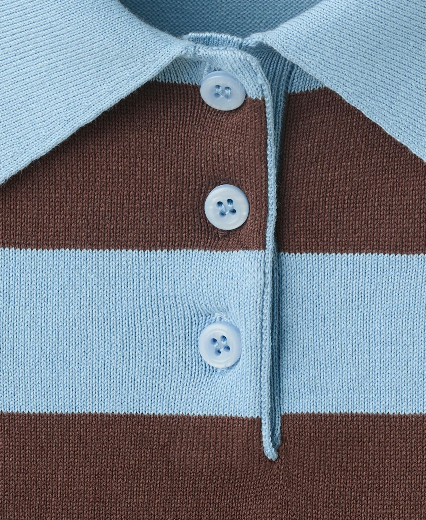Женское поло Mango Striped Short-Sleeve Cropped Cotton-Blend Polo, цвет: Небесно-голубой — фото 4