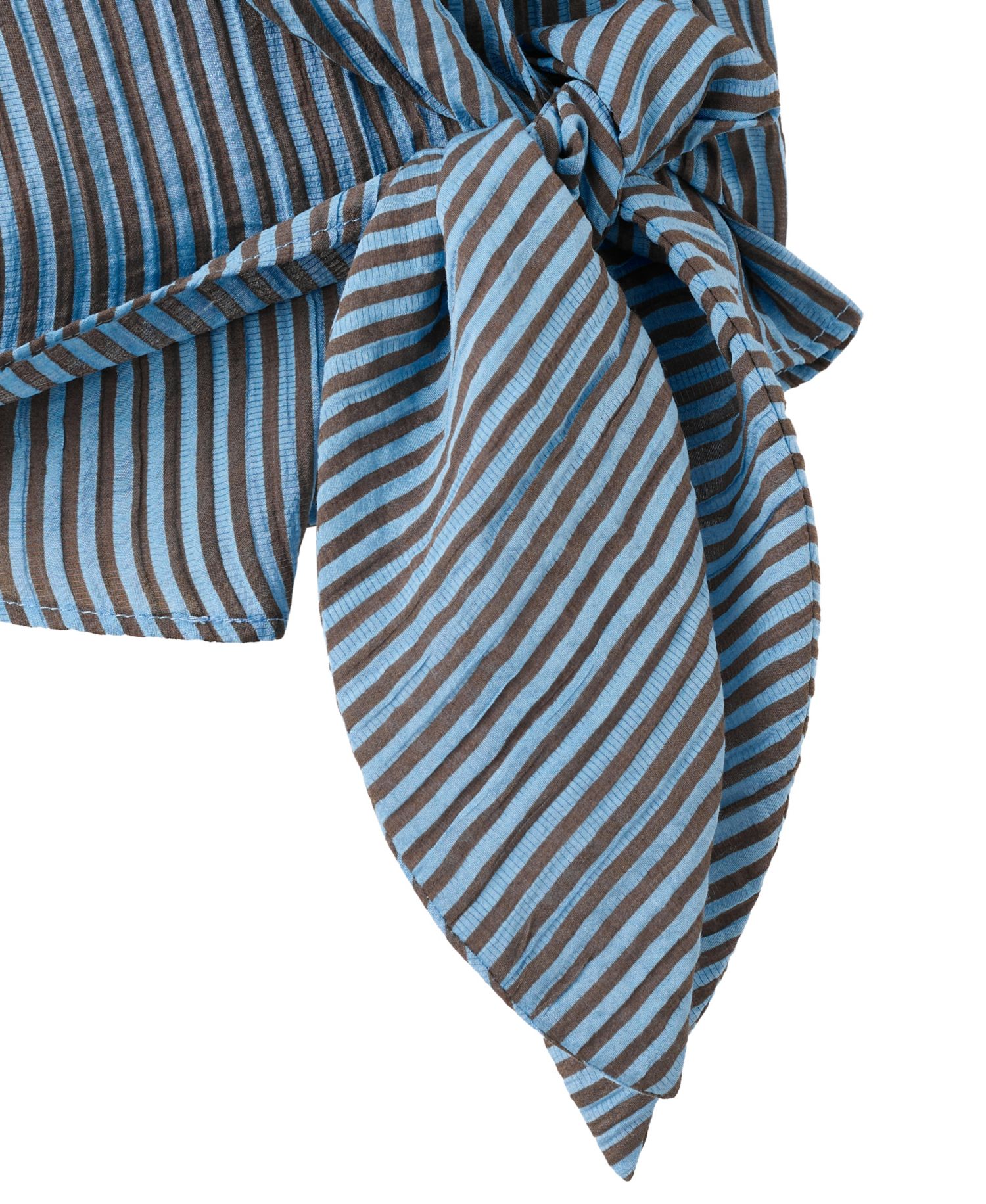 Women's Striped Wrap Blouse, V-Neck
