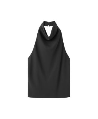 Women's Draped Halter Fitted Top