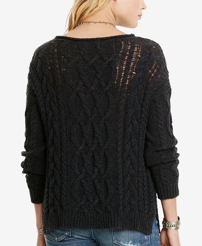 Denim & Supply Ralph Lauren Cable-Knit Sweater - Macy's