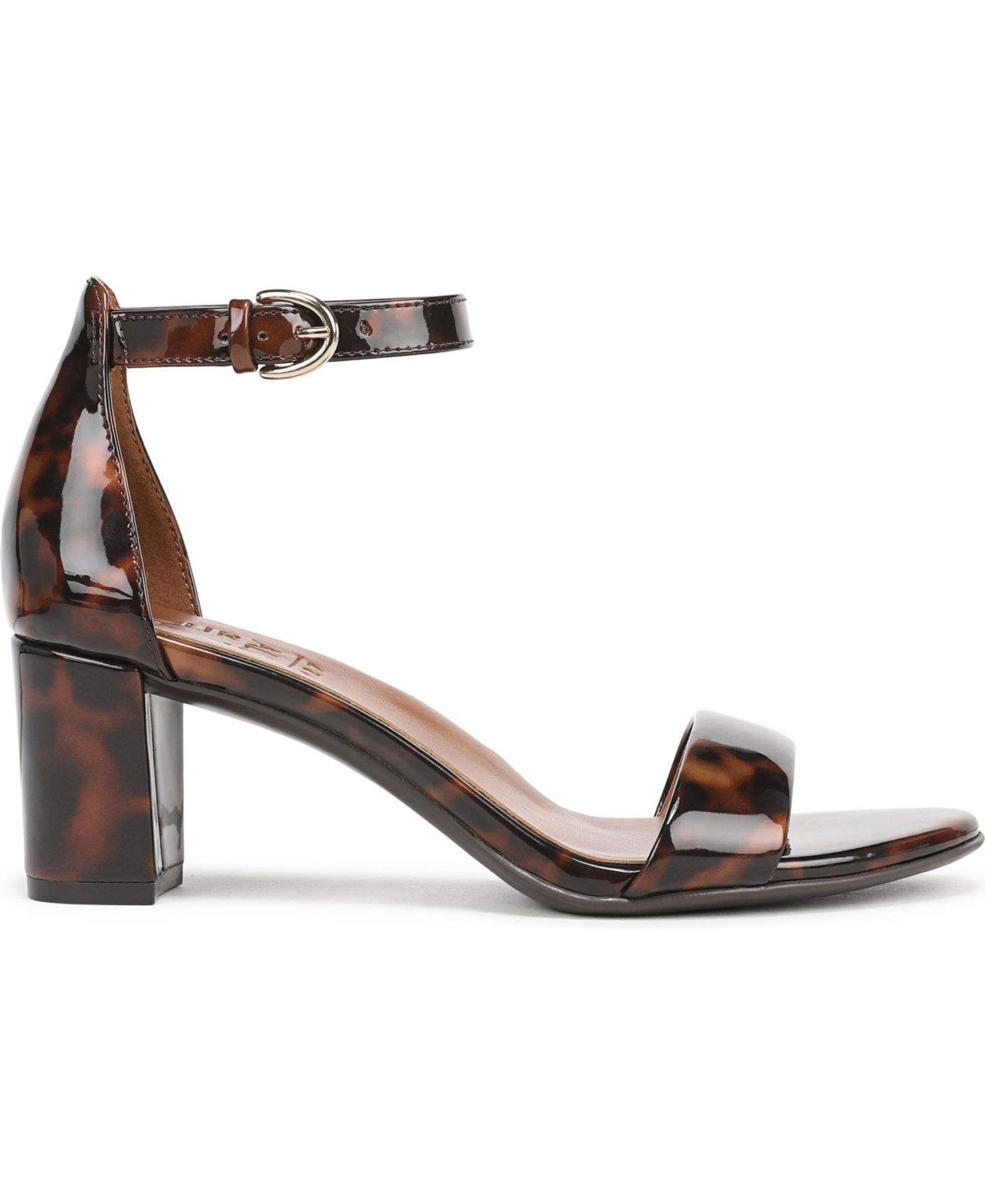 Женские сандалии Naturalizer Vera Ankle Strap Dress Sandals, цвет: Коричневый черепаховый лаковый — фото 2