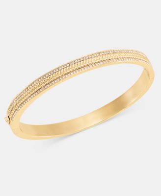 Pav&eacute; Herringbone Bangle Bracelet