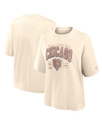 Women's Cream Chicago Bears Vintage Mod Boxy T-Shirt